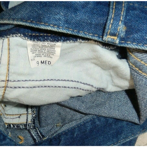 Vintage LEE Original High Waisted Mom Jeans Size 9 M Pleated Tapered Leg 27 x 29 - Picture 3 of 6